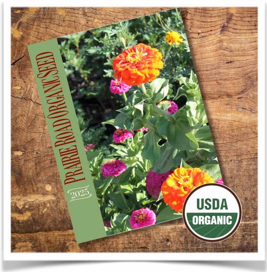 2025 Prairie Road Organic Seed catalog ready to browse and make selections.